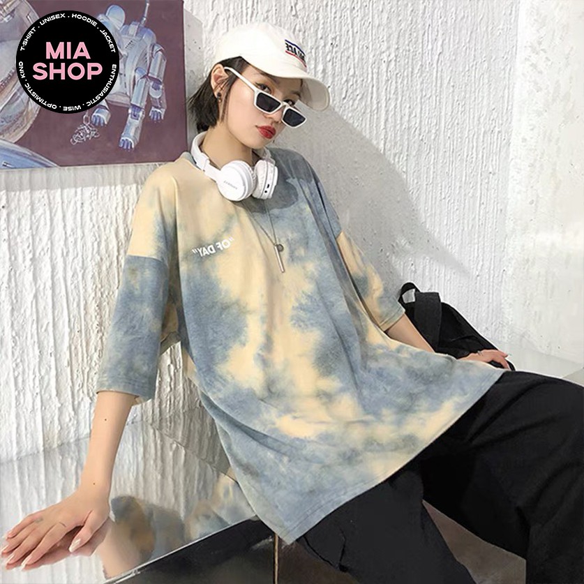 Áo thun tay lỡ MIA, Áo phông nữ form rộng dáng Unisex/Ulzzang, Loang màu mặc lẻ cặp nhóm hình OF DAY