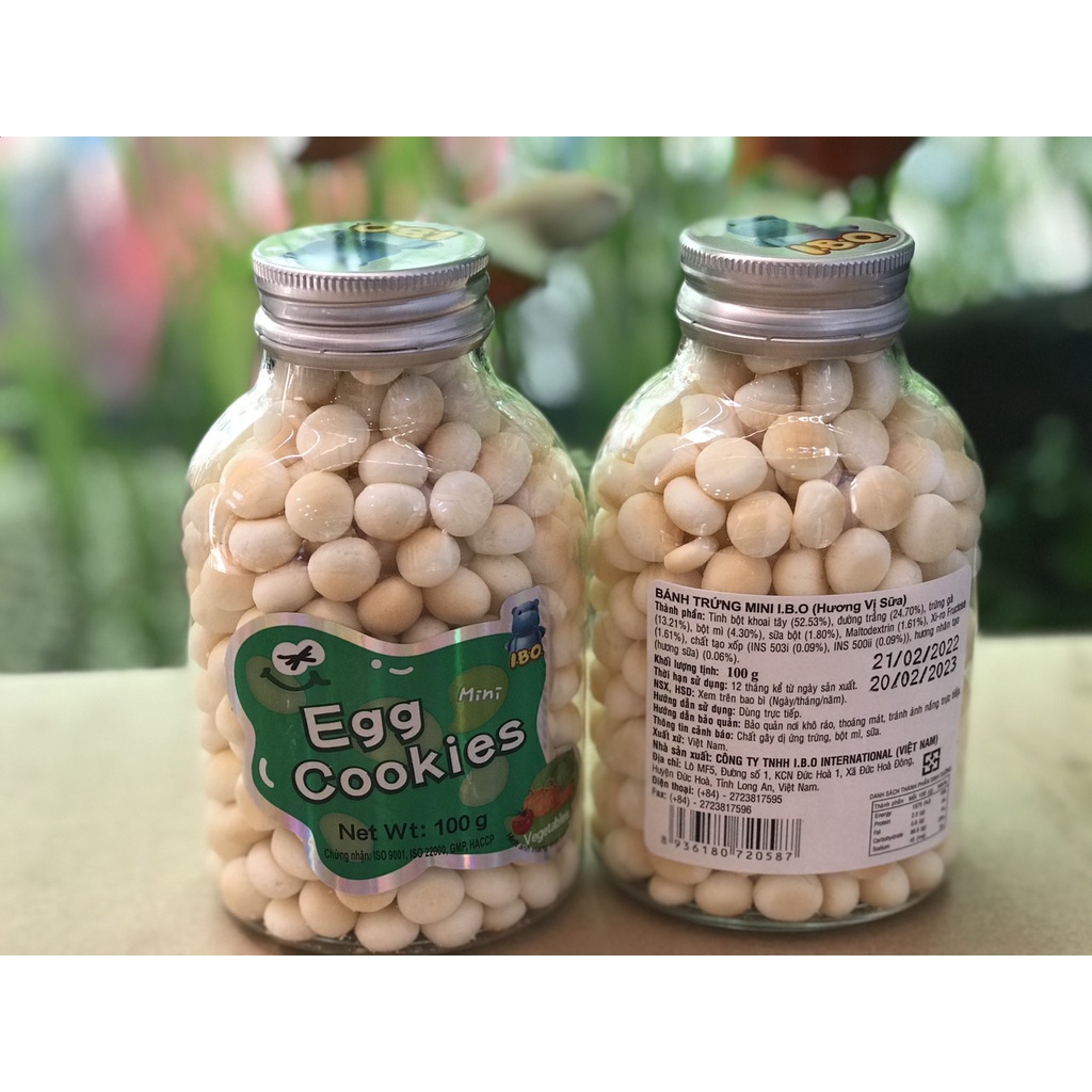 Bánh Trứng Mini vị rau cải IBO, Egg Cookies (Hộp 100g)