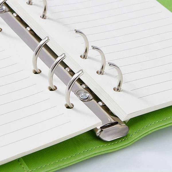 Set 12 Ví Đựng Tài Liệu/Tiền Giấy A6 6 Lỗ Phối Khóa Kéo Màu Xanh Lá