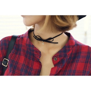 Choker nơ đen đính đá