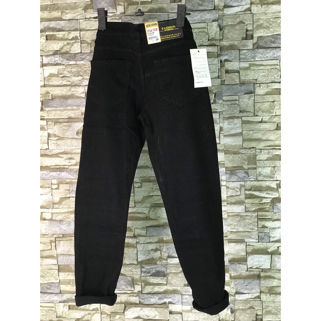 Ảnh thật, Quầnjean Nam Đen .Quần jean nam đen trơn Cao Cấp Hàn Quốc -shopthunsi01 | BigBuy360 - bigbuy360.vn