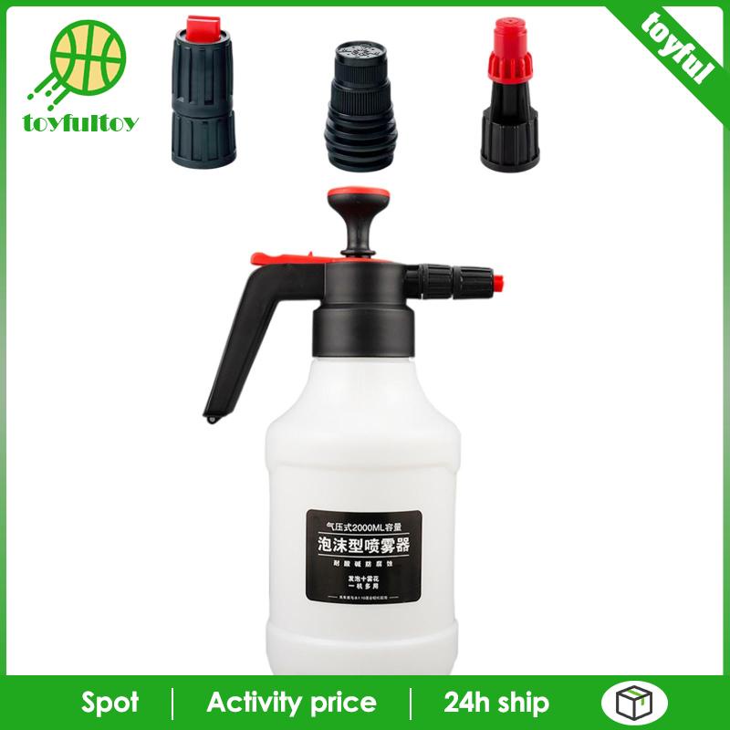 Bình Xịt Bọt Tuyết Rửa Xe Hơi Áp Suất Cao Kèm 3 Vòi 2.0L