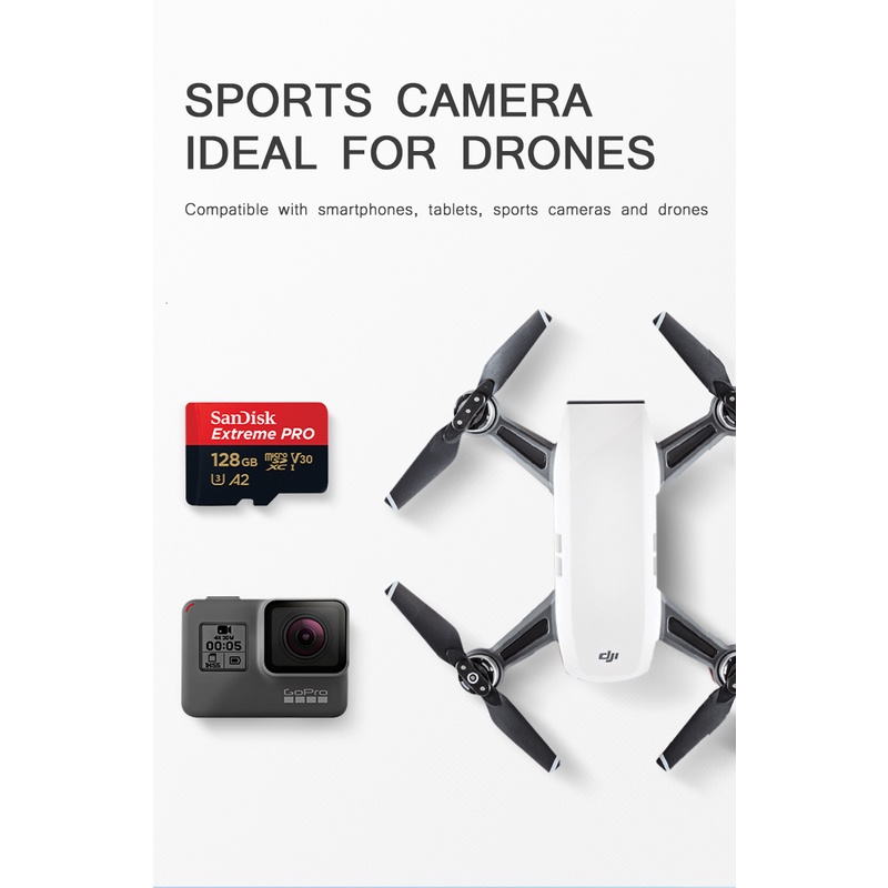 SANDISK GOPRO Thẻ Nhớ micro sd 64GB 128GB 1TB class 512G class 10 carao de memoria U3 A2 V30 1TB tf