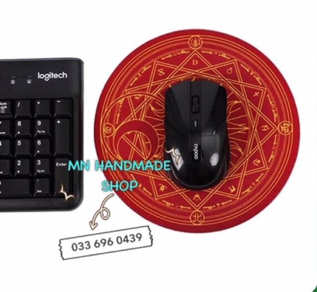 Lót chuột tròn hình Captor Sakura - thủ lĩnh thẻ bài