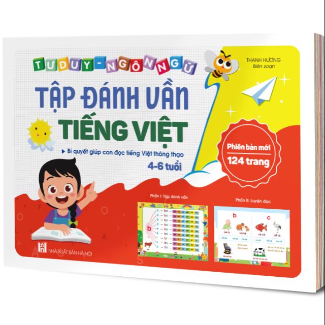 Sách - Combo Tập đánh vần Tiếng việt và Toán tư duy cho trẻ 4-6 tuổi