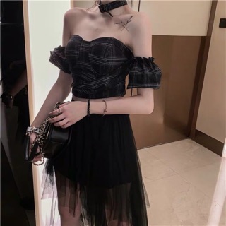 sét váy cá tính kèm chocker( ảnh khách mặc)