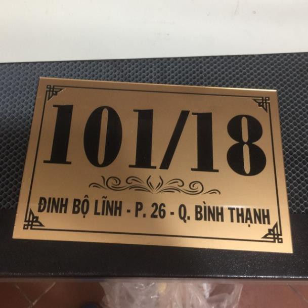 Biển số nhà, bảng số nhà mica thiết kế mẫu miễn phí theo yêu cầu