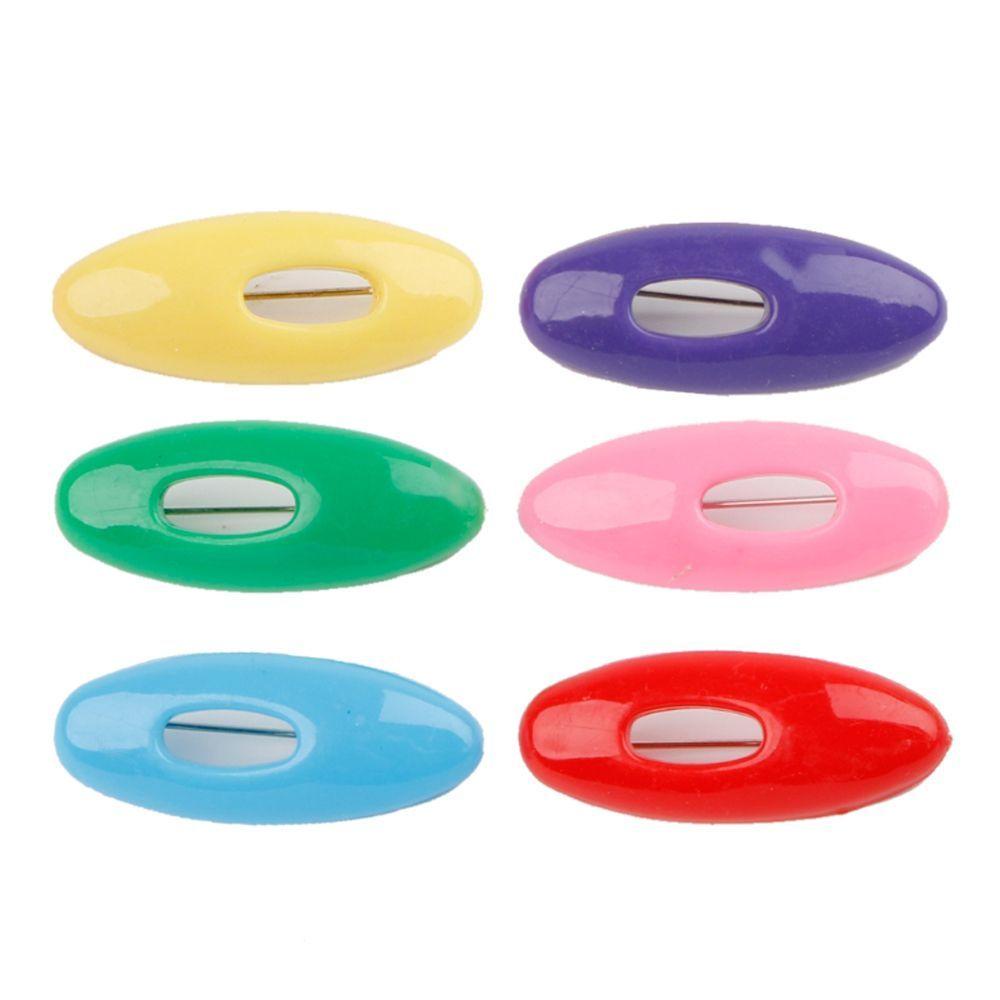 Set 6 Kẹp Nhựa Hình Oval Cố Định Khăn Choàng An Toàn Cho Bé