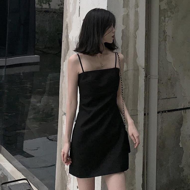 Váy 2 dây trơn đen / Váy body siêu xinh  ྇