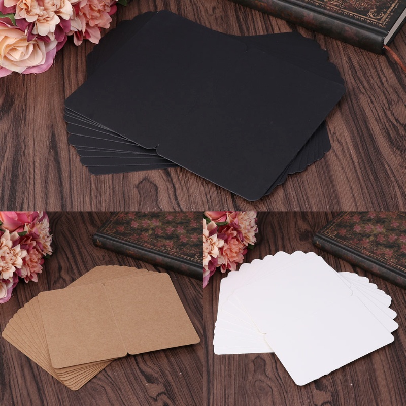 Set 10 Tấm Thẻ Giấy Gấp Gọn Dùng Để Trang Trí Thiệp Giáng Sinh / Tiệc Cưới