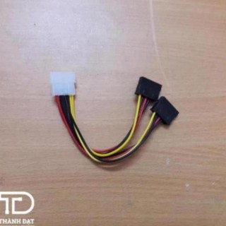 Cáp chuyển đổi nguồn ide molex 4pin sang 2 sata - ide to sata