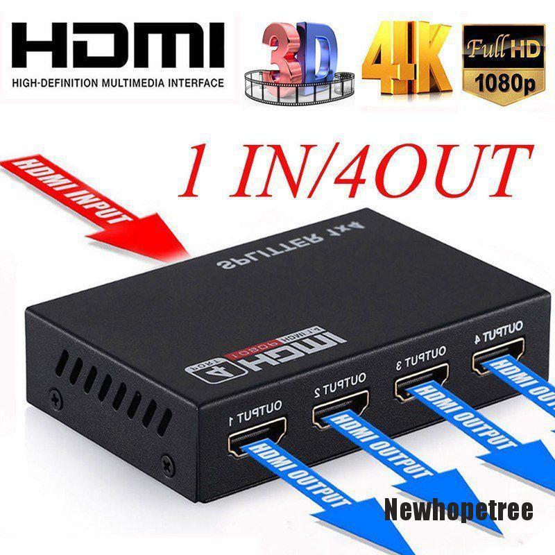 Bộ Chia 4 Cổng Hdmi 1x4 Full Hd Hdmi V1.4 3d 1080p 1 In 4