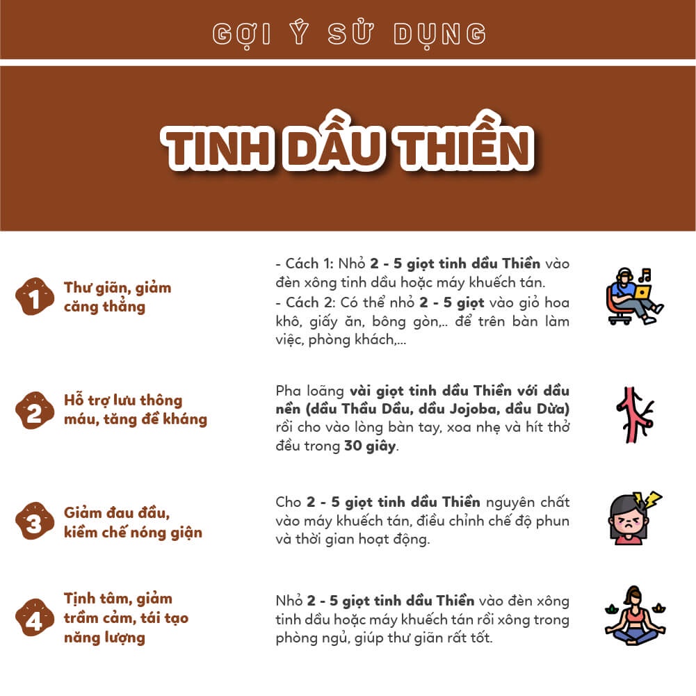 Tinh dầu xông Thiền Haeva Cao Cấp, 100% Thiên Nhiên,  giúp khử mùi, giảm căng thẳng, ngủ ngon, chai 10ml/30ml/100ml