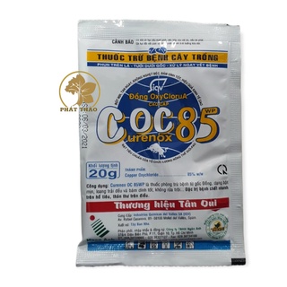Thuốc trừ nấm gốc đồng Coc 85 wp 20gr