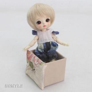 1/8 BJD Dolls Short Wig Beige Hair For MSD DZ SD DIY Making Accessories