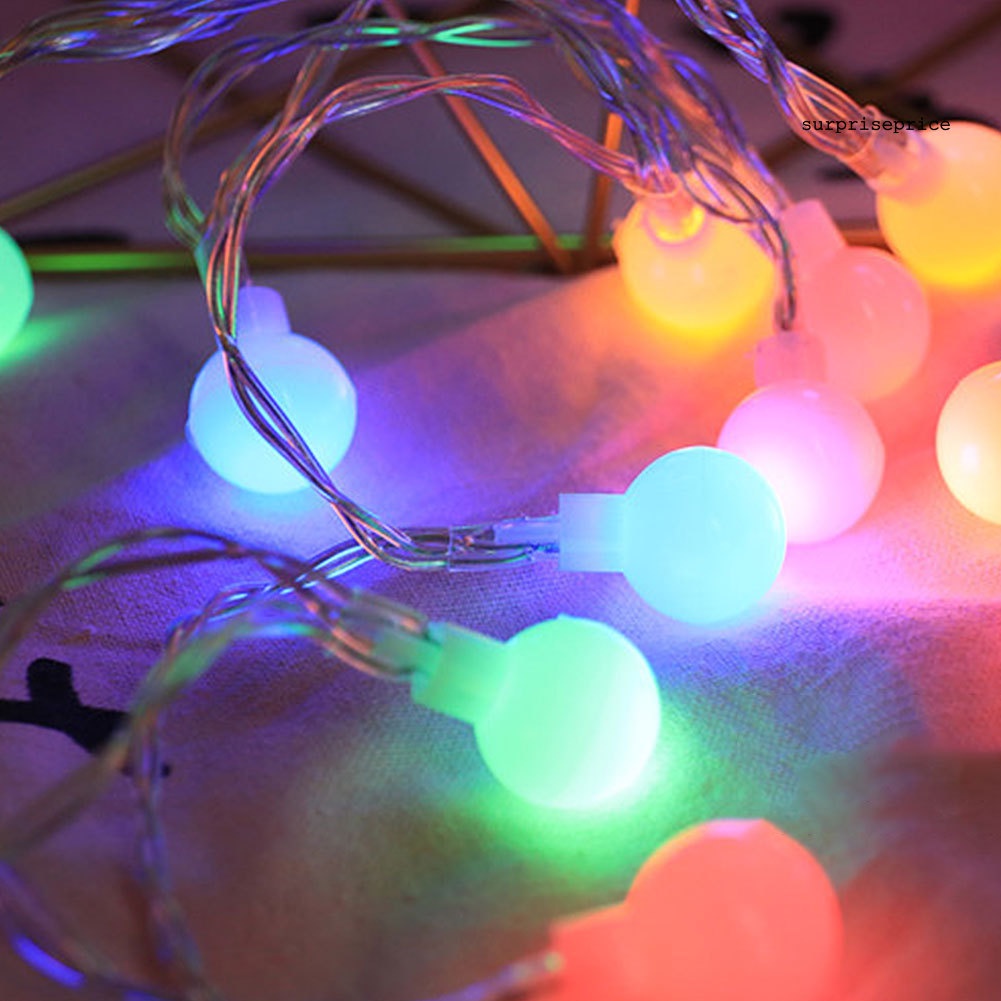 Dây đèn led 10/ 20 bóng hình quả cầu mini chống nước dùng trang trí tiệc cưới/ giáng sinh