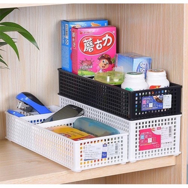 Khay đựng vật dụng đa năng chia 3 ngăn dạng lưới Nội địa Nhật Bản (29.7cm x 12cm)