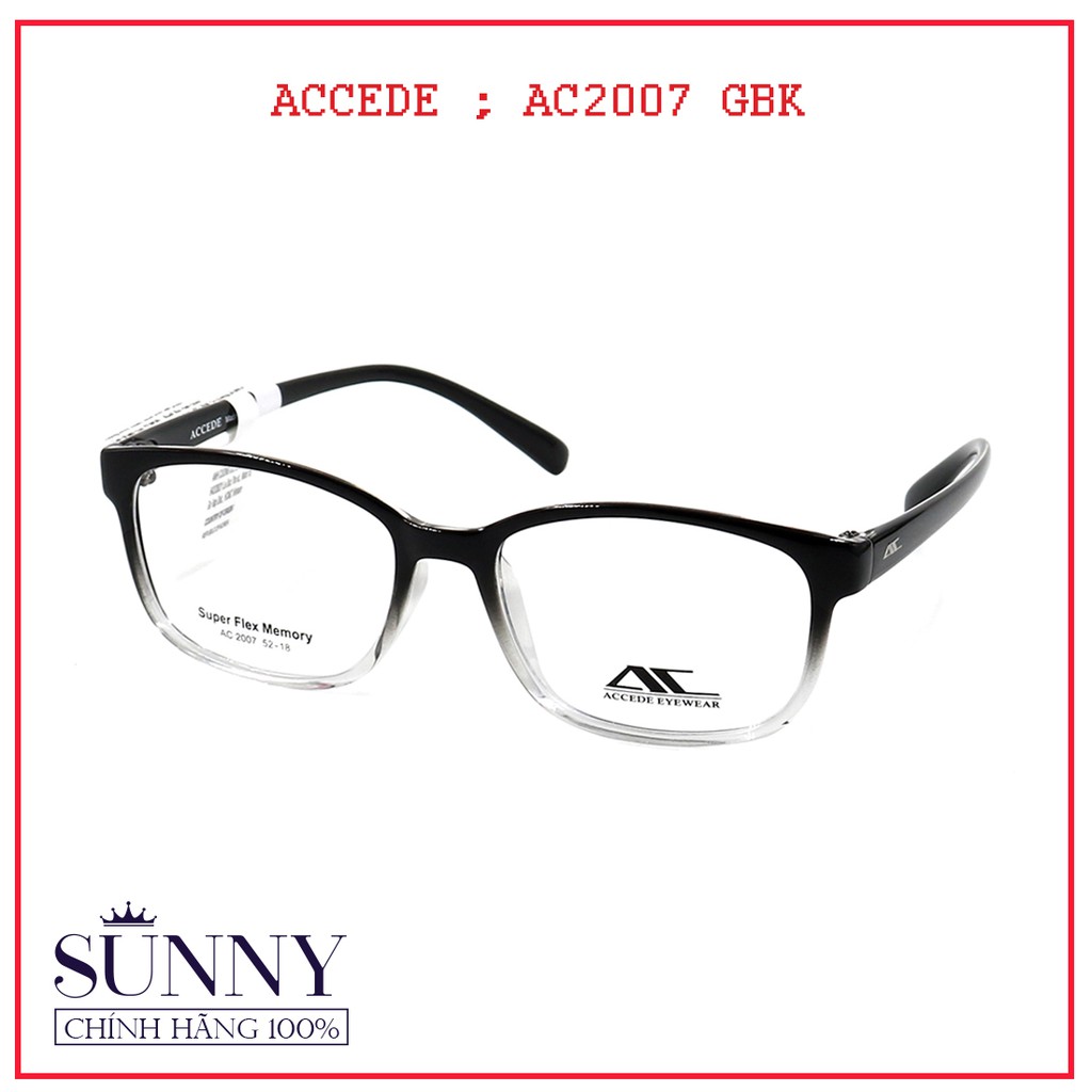 AC2007  Gọng kính Accede unisex (nhiều màu) chính hãng Korea - - kèm tem chống hàng giả do bộ công an cấp
