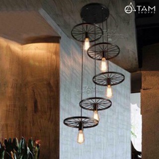 Đèn thả trần bánh xe đạp đơn DLTT