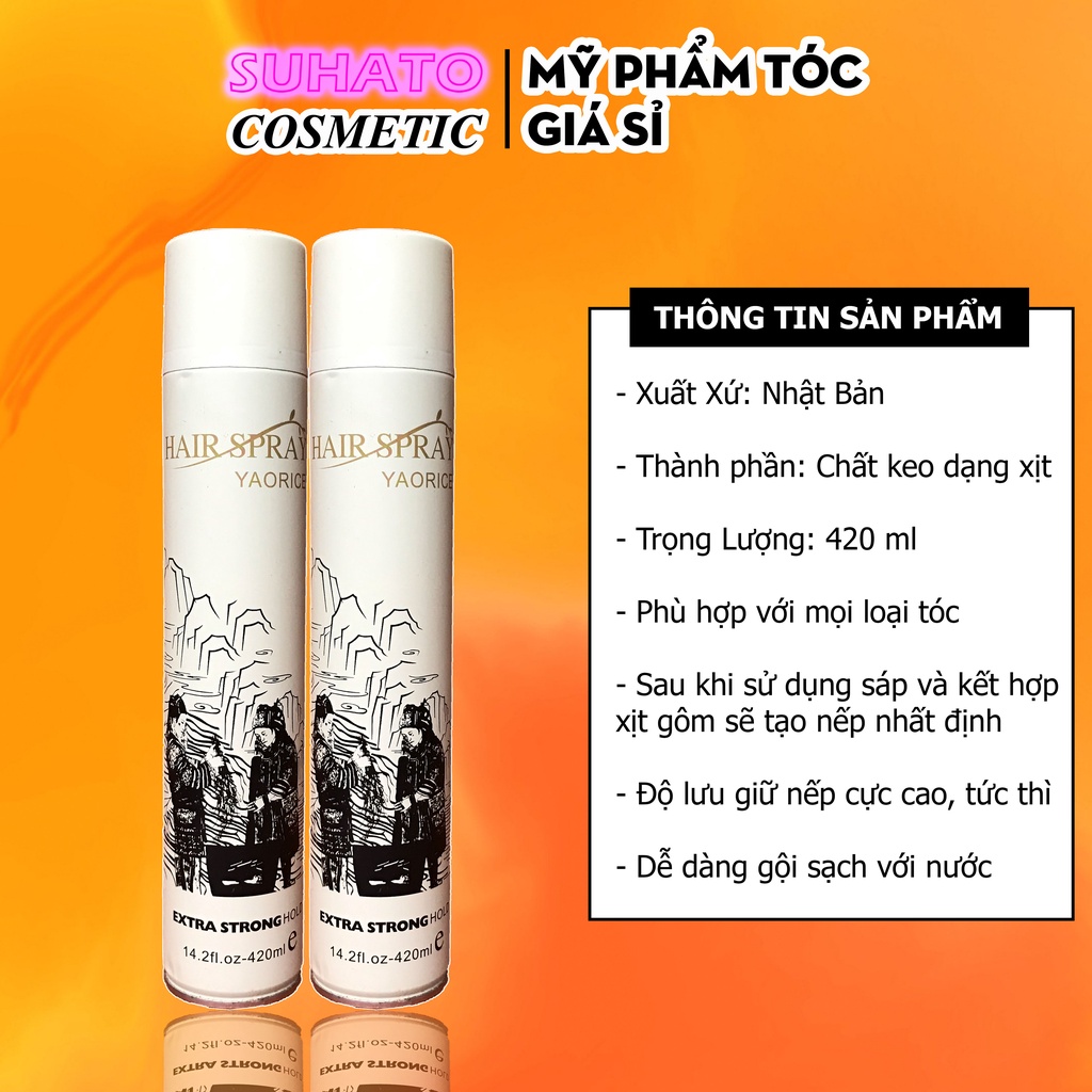 Gôm Xịt Tóc Extra White Giữ Nếp Hương Nước Hoa Nam, Keo Xịt Tóc Dung Tích 420ml MN28