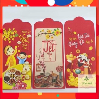 Bao Lì Xì Tết【túi 10 bao, SIÊU RẺ】Mẫu Mới Nhất 2022 - sẵn sll, hơn 100 mẫu (mix ngẫu nhiên)