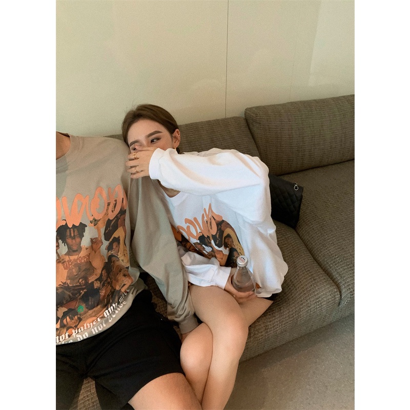 Áo Thun Chống Nắng Dáng Rộng In Họa Tiết Phong Cách Cổ Điển Thời Trang Cho Nữ | BigBuy360 - bigbuy360.vn