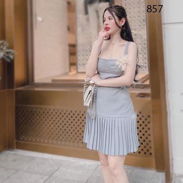 Váy Dây Chân Xếp Ly