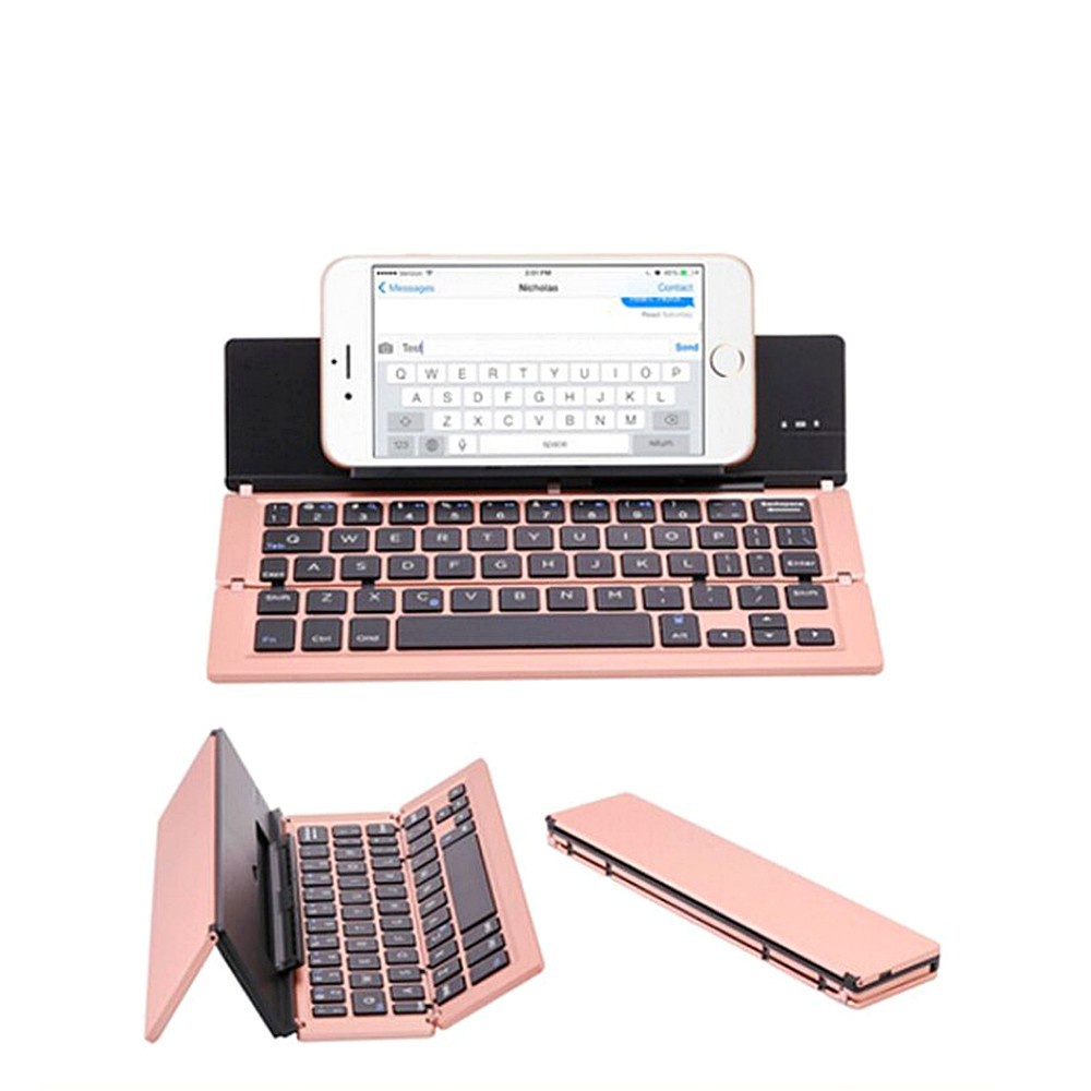 primitive Mini Foldable Wireless Bluetooth Keyboard 58 Keys Ultra-thin Phones Tablet Keyboards For IOS Android Windows