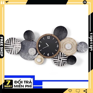 Đồng hồ treo tường, đồng hồ trang trí decor vintage mã c21 pt decor luxury pt decor luxury