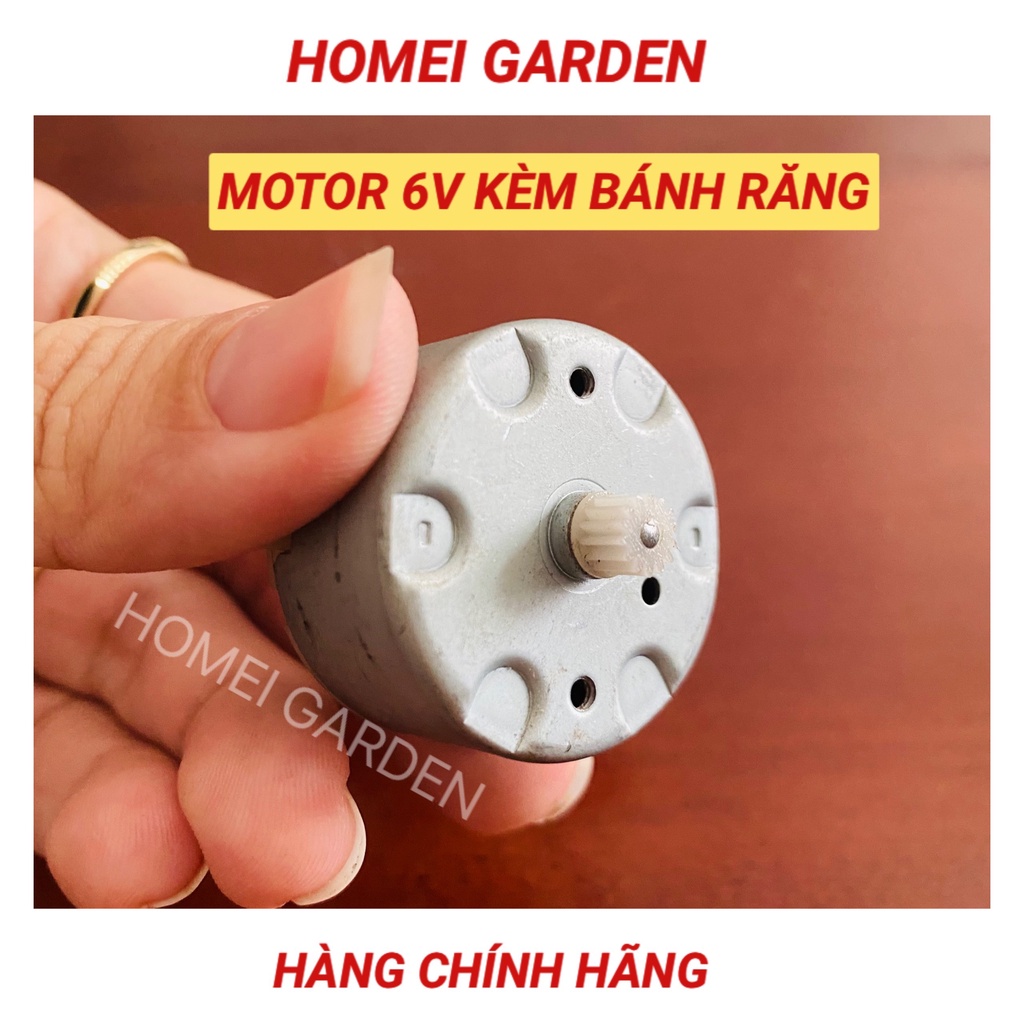 Mô tơ 6V tôc độ chậm 1250 RPM kèm bánh răng điện áp 6v chạy êm  - CM0002