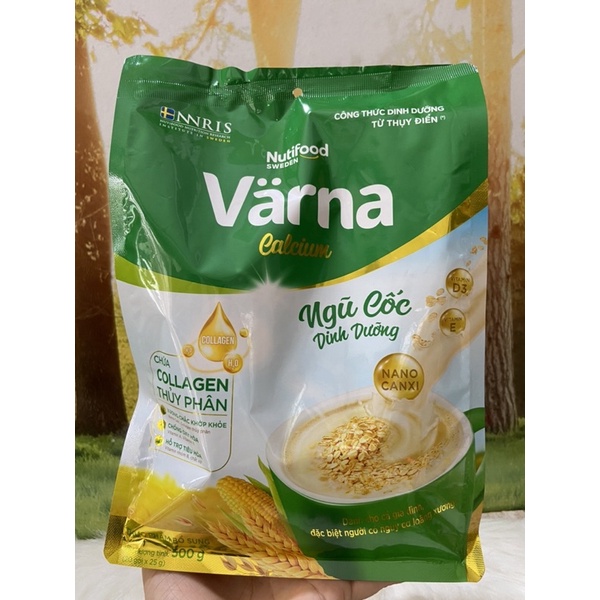 Ngũ cốc dinh dưỡng Värna Calcium Túi 500g/20 gói*20g