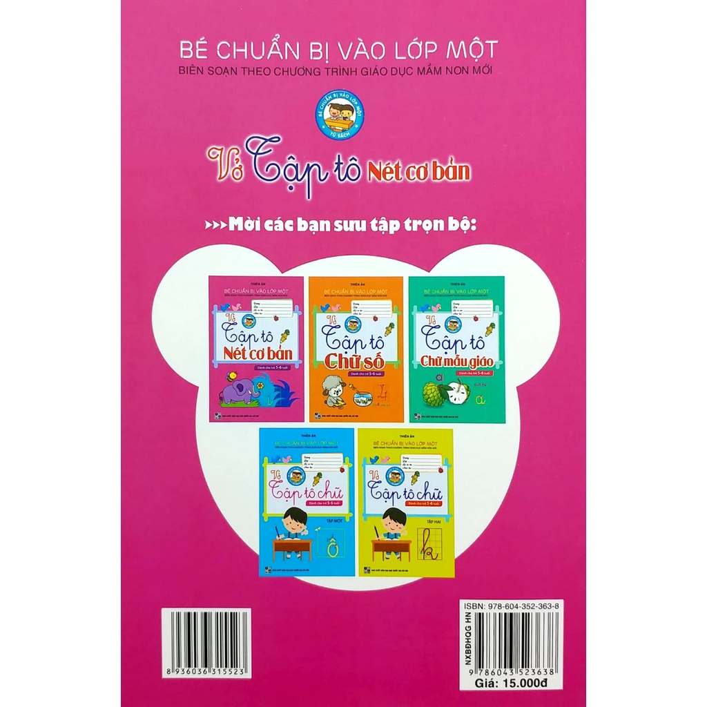 Sách Bé Chuẩn Bị Vào Lớp Một - Vở Tập Tô Nét Cơ Bản