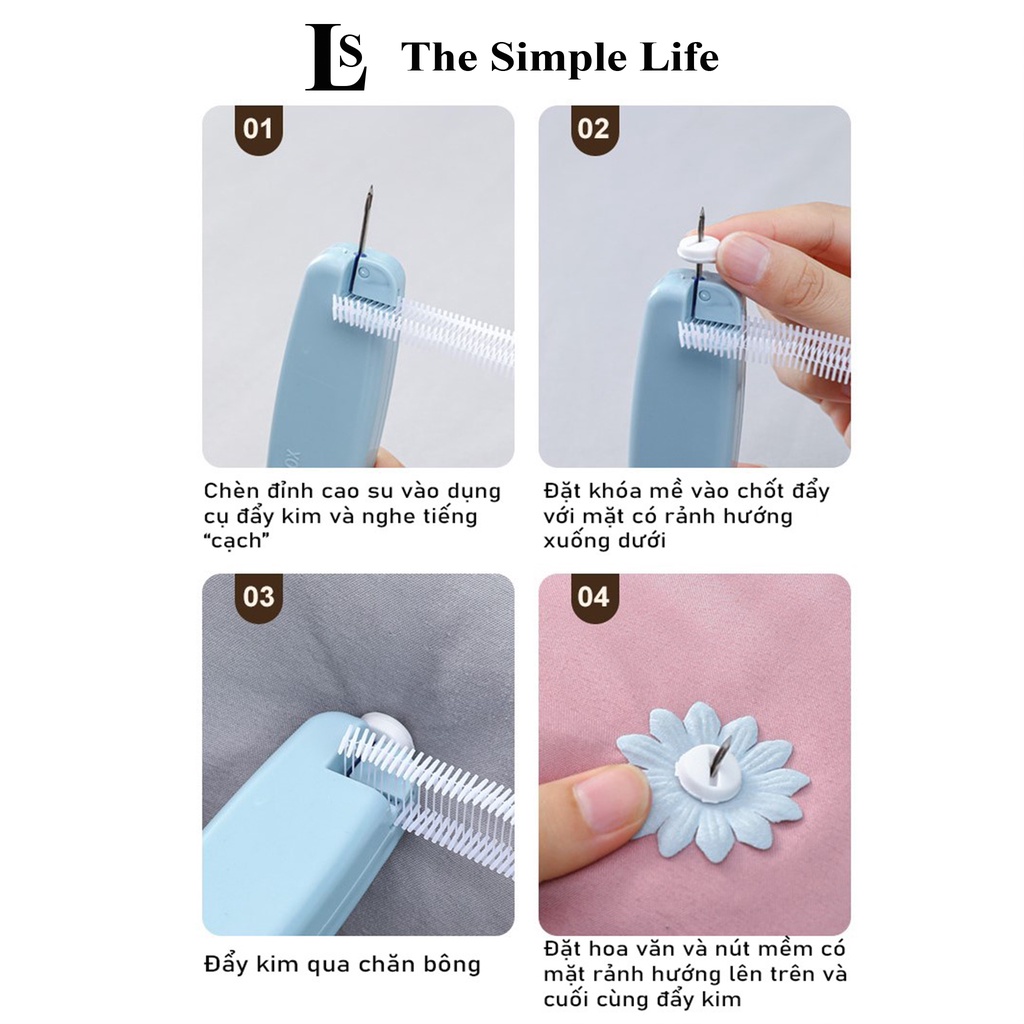 Dụng cụ cố định ga giường, kim silicone cố định ga giường chống trượt, xê dịch, không cần đục lỗ cao cấp [CHÍNH HÃNG]