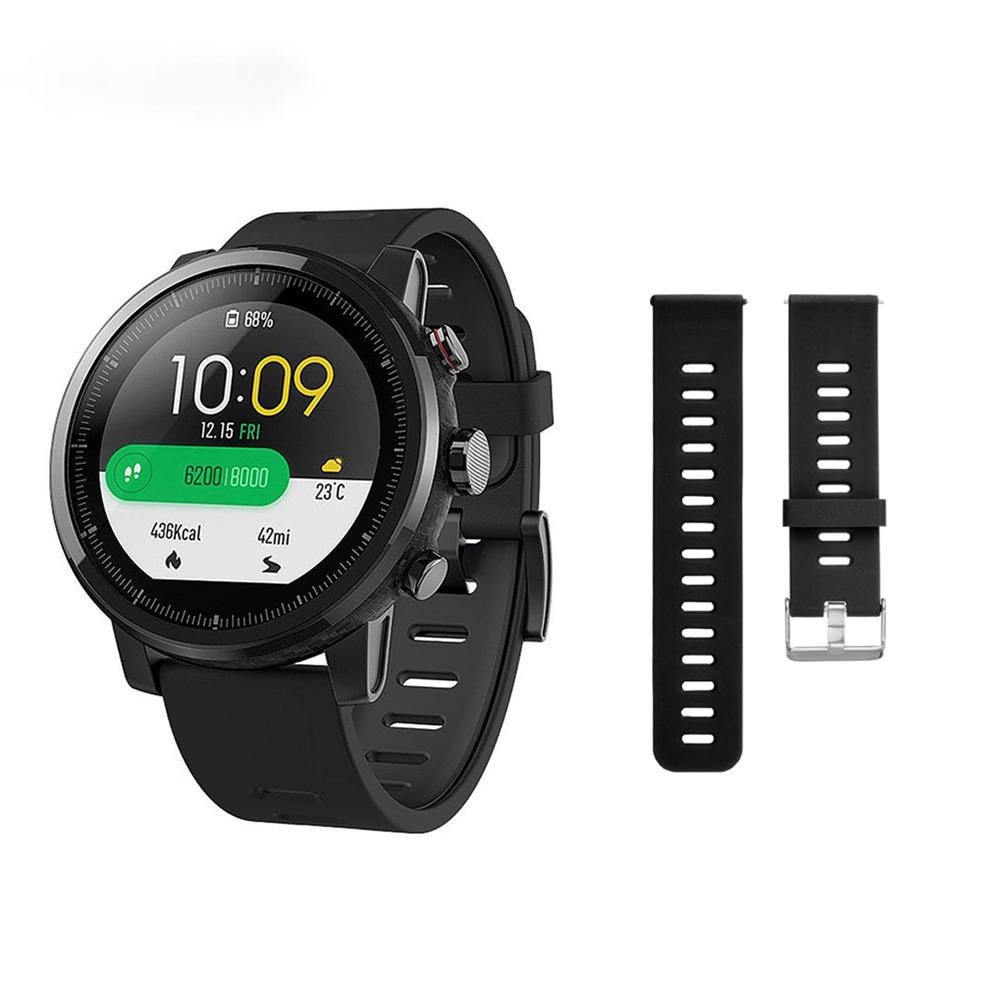 For Huami Stratos Band Silicone Strap For Xiaomi Amazfit Stratos 2 2S 3 Pace GTR 47mm GTR 2 Watch Replacement Bracelet