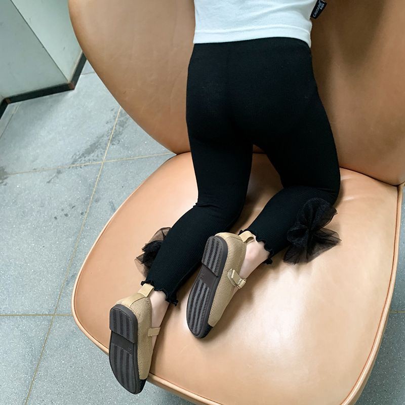 Quần Legging Đính Nơ Dễ Thương Thời Trang Cho Bé Gái