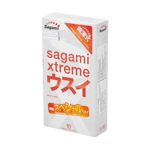 [BAO CAO SU SAGAMI] Bao cao su siêu siêu mỏng nhất thế giới Xtreme Super Thin 0.03mm hộp 10 chiêc và 02 chiếc