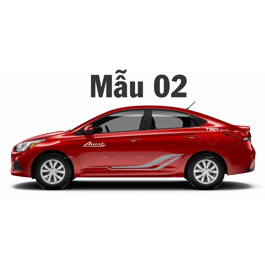 Tem xe Hyundai Accent dành cho xe màu đỏ