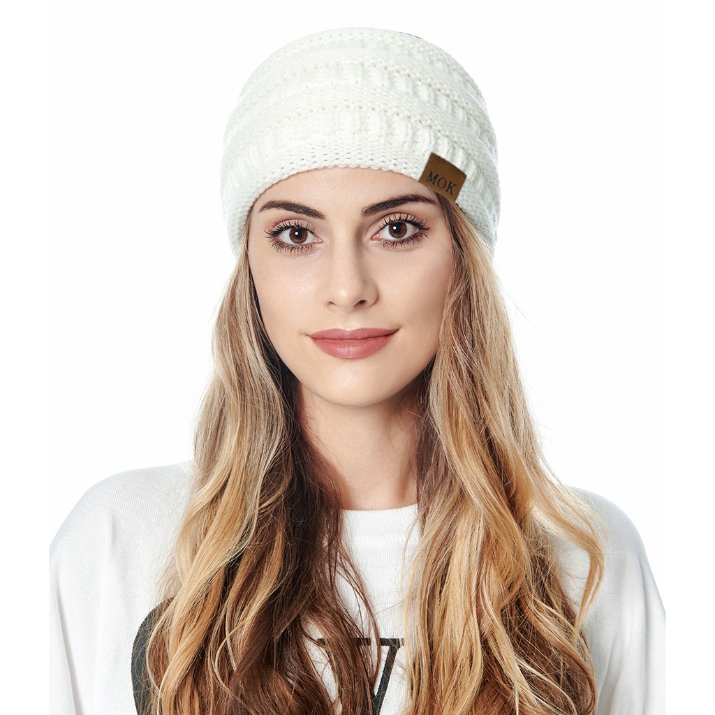 (Hàng Mới Về) Băng Đô Len Mềm Co Giãn Giữ Ấm Tai Thời Trang Cho Nữ