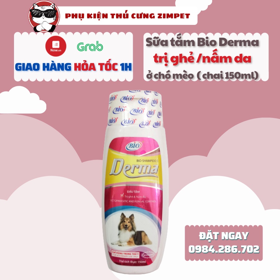 Sữa tắm Bio Derma trị ghẻ, nấm ở chó mèo - chai 150ml