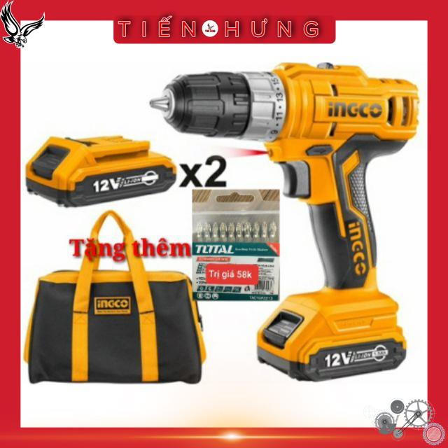 12V Máy khoan vặn vít dùng pin INGCO CDLI1222( Tặng thêm 20 đầu bắt vít)