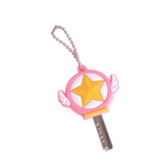 Móc Khóa Gắn Thẻ Tên Bằng Silicon Họa Tiết Hoạt Hình SAKURA