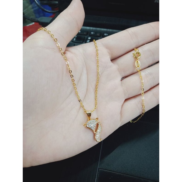Dây chuyền tặng mặt bằng Mạ. vàng non thái lan, 18k