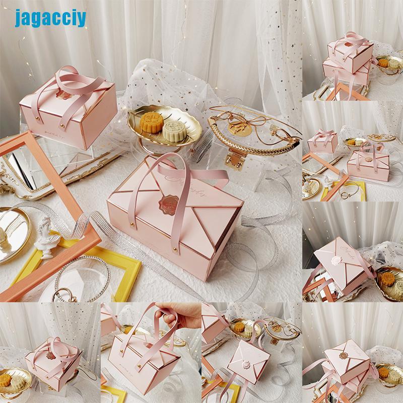 [jagacciy] Leather Portable Rope Candy Bags Dessert Packaging Box Party New Year Gift Decor ggbo