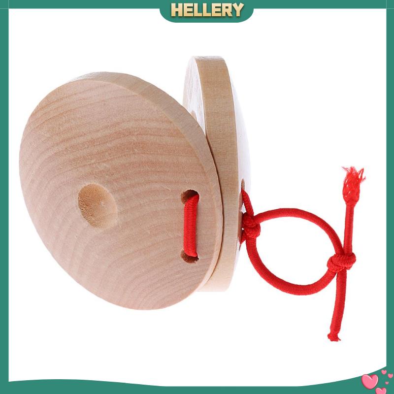 1 Cặp Nhạc Cụ Castanet Bằng Gỗ Cho Bé
