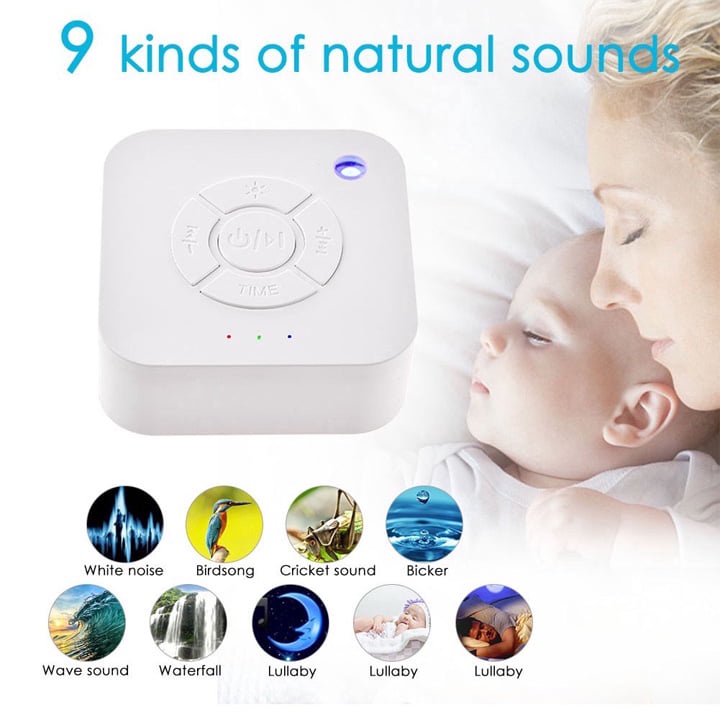 Máy Tạo Tiếng Ồn Trắng Nghe Tiếng Ru White Noise Cho Bé