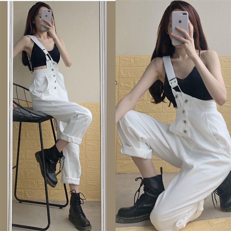 Bộ Trang Phục Xuân Thu Năm 2021 Áo Liền Quần Denim Hai Dây Dáng Rộng Phong Cách Phương Tây Hàn Quốc Cho Nữ Asd56458My