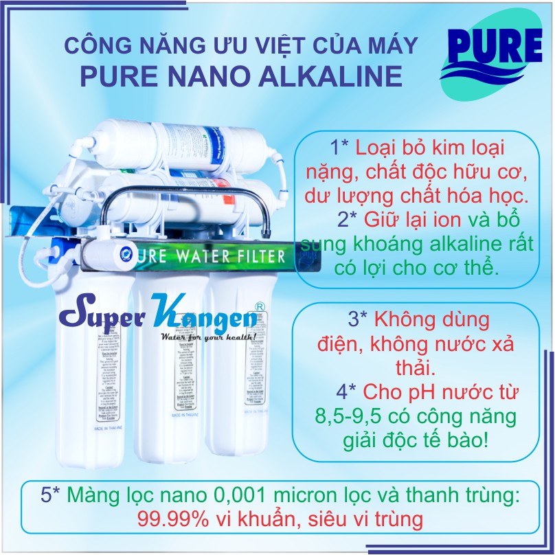 Máy lọc nước nhập khẩu Pure Nano Alkaline