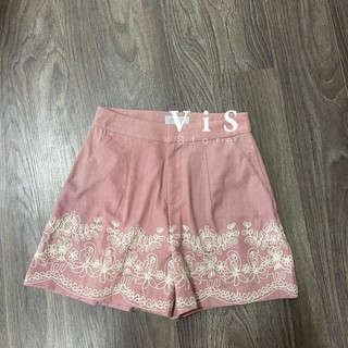 Quần shorts nữ màu hồng chất