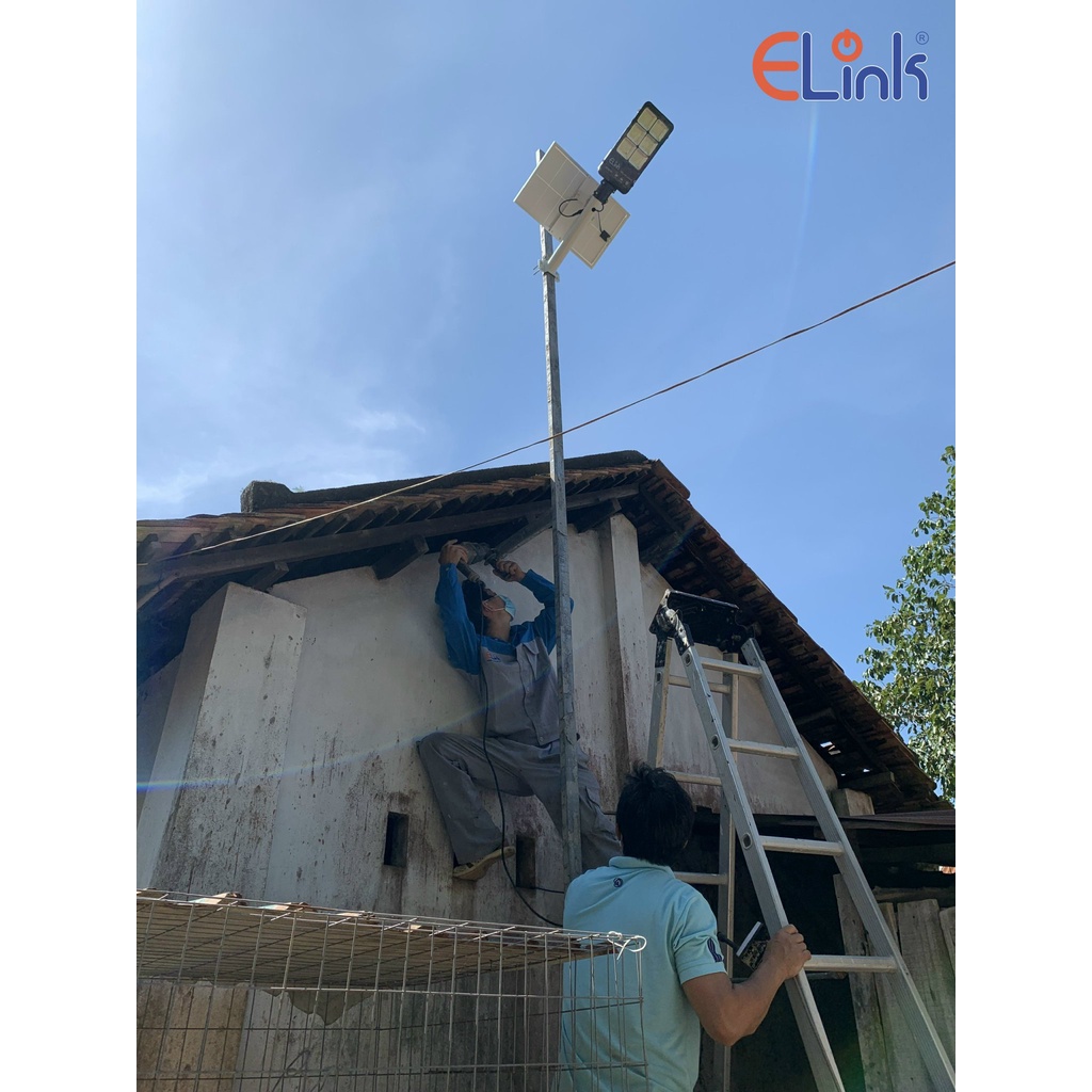 Đèn Đường Led ELink Solar Năng Lượng Mặt Trời, Ánh Sáng Trắng Sang Trọng Đảm Bảo An Toàn Vào Ban Đêm Công Suất 300W