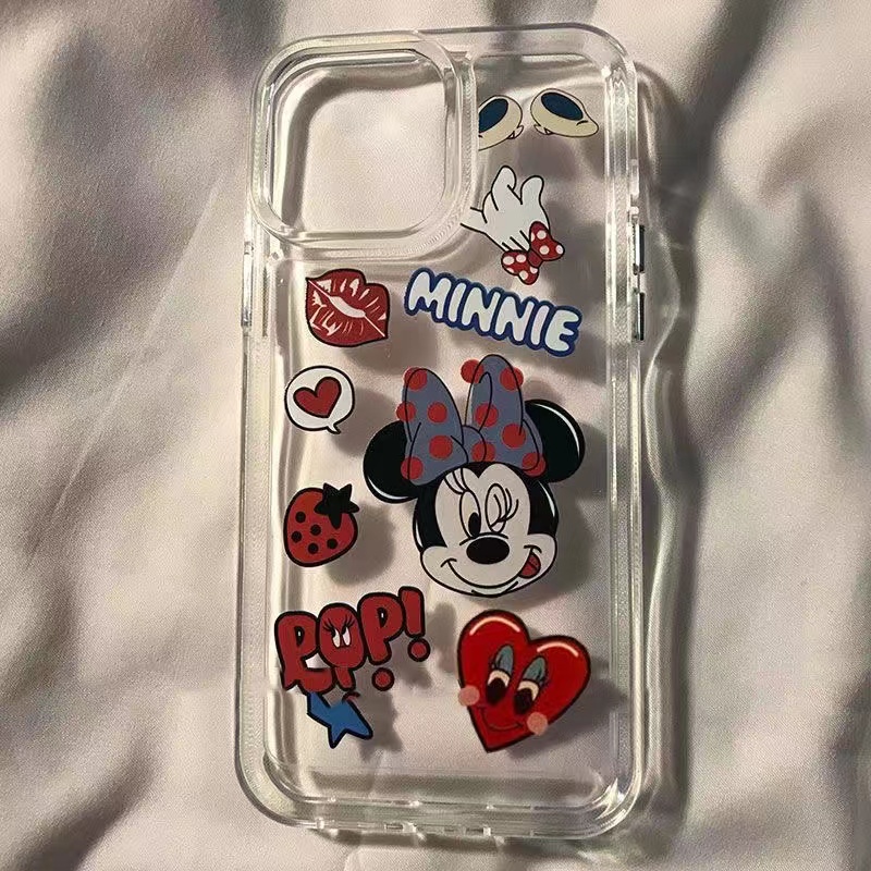 Ốp Điện Thoại Trong Suốt Họa Tiết Hoạt Hình Mickey Minnie Cho iphone 11 13 7 8 Plus 12 13Pro Max X XS Max 7 8 SE 2020
